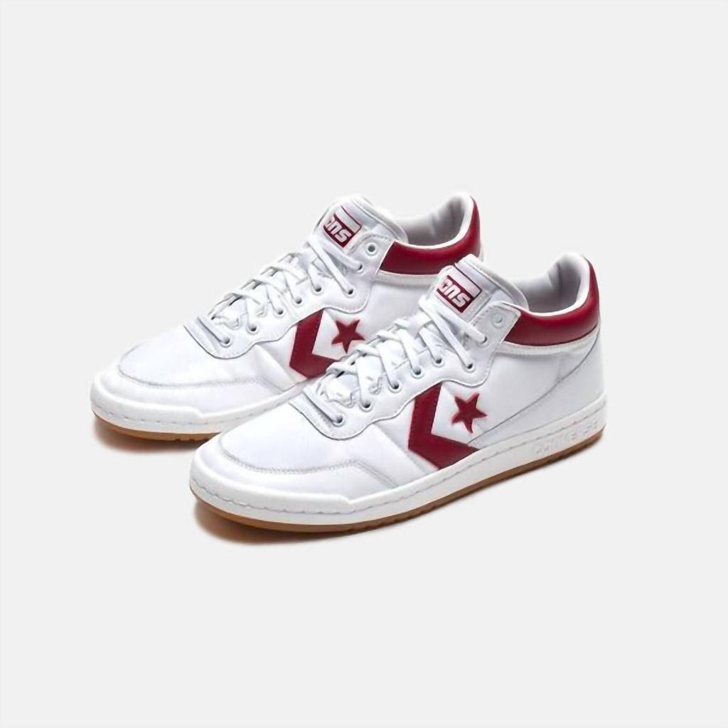 Converse Men's Fastbreak Pro Mid Sneaker In White/red
