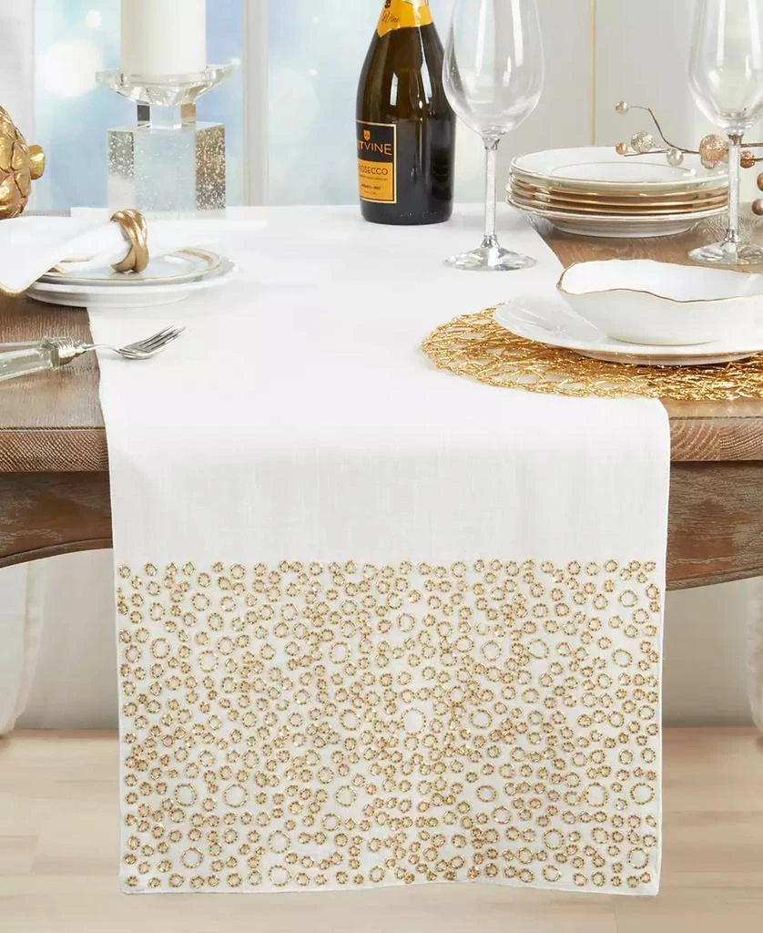 Saro Lifestyle Beaded Band Table Runner 3