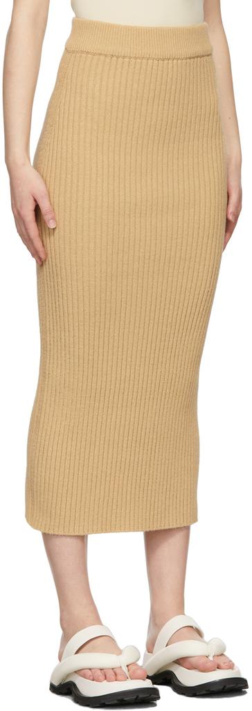 LVIR Beige Knit Long Skirt