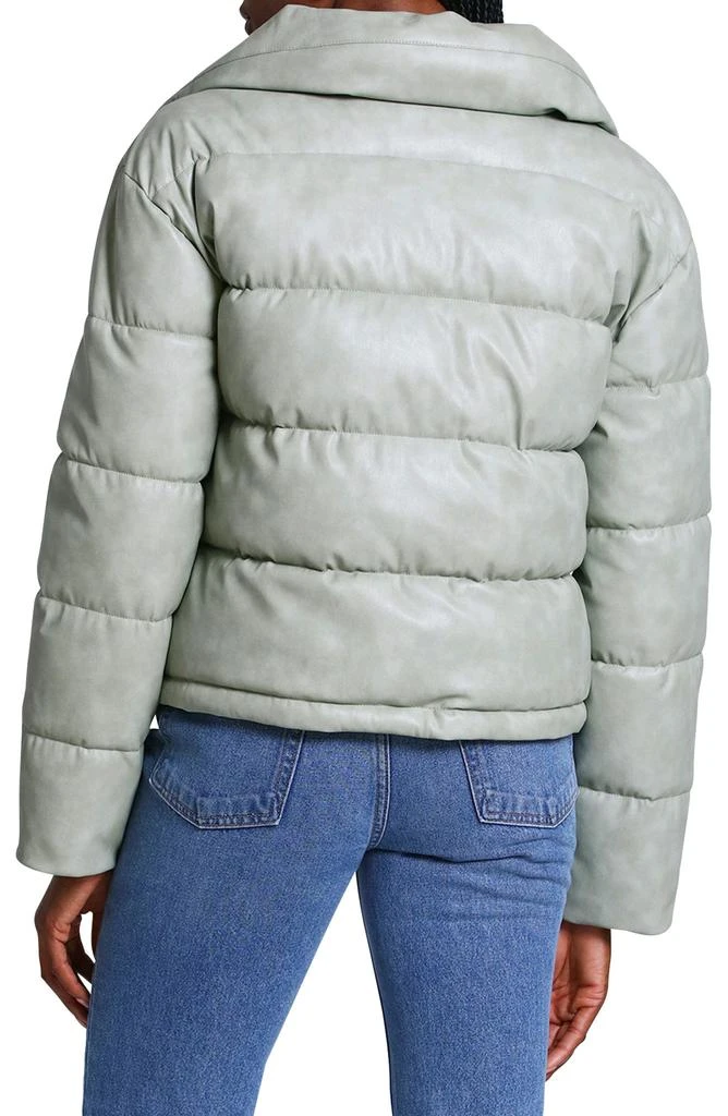 Avec Les Filles Faux Leather Puffer Jacket 2