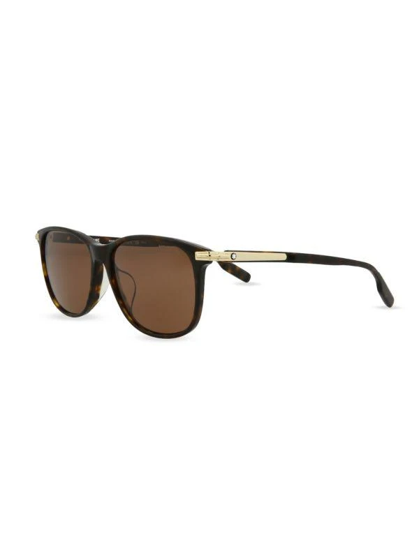 MontBlanc 56MM Square Sunglasses 2