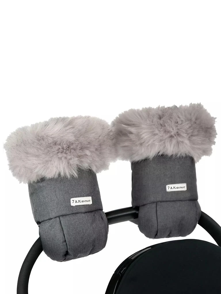 7AM ​Warmmuffs® Plush Tundra Attachable Stroller Gloves 1