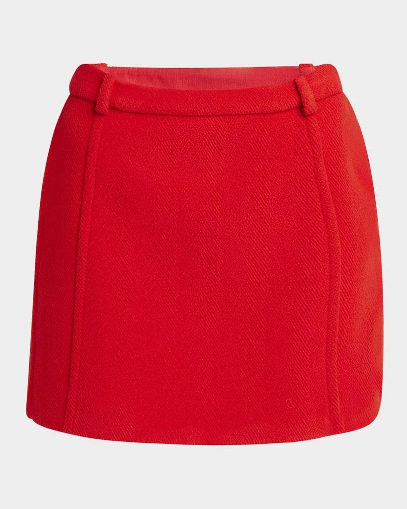 Jil Sander Herringbone Tailored Mini Skirt 1