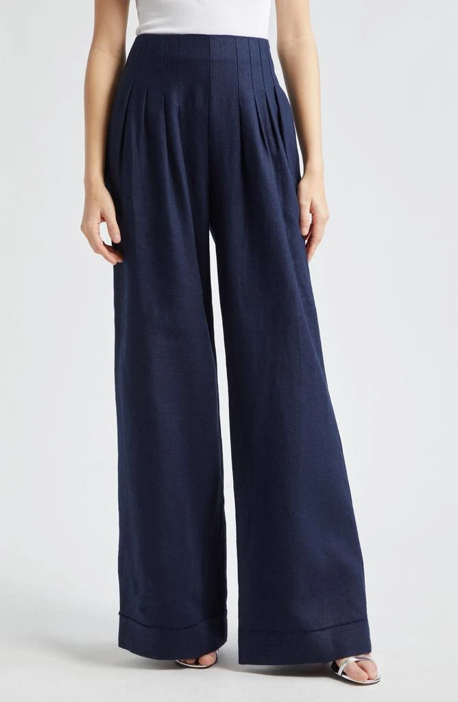 Ramy Brook Dalia Pleated Wide Leg Pants 1