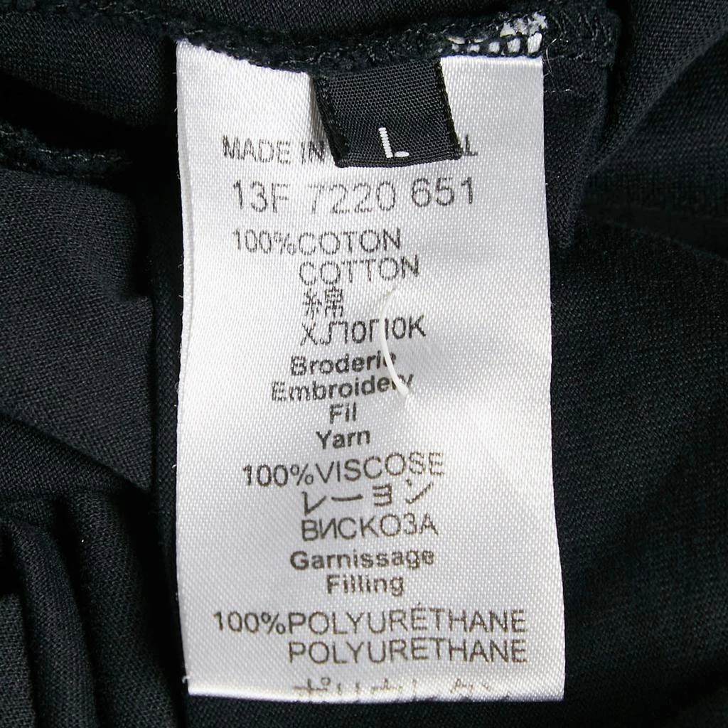 Givenchy Givenchy Black Cotton Star Quilt Detail T-Shirt L 7