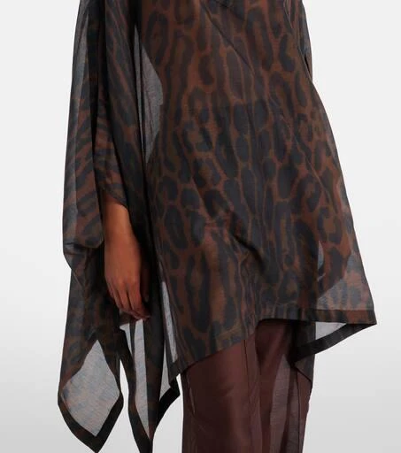 Tom Ford Leopard-print cotton and silk kaftan 5