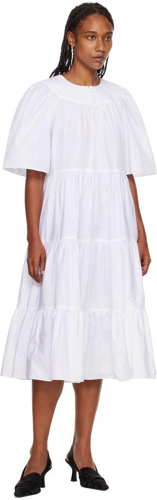 ROSETTA GETTY White Ruffle Maxi Dress 4