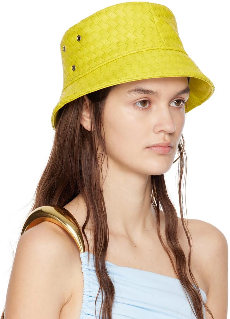 Bottega Veneta Yellow Intrecciato Bucket Hat 2