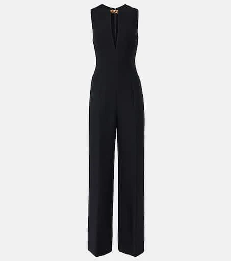 Stella McCartney Chain-detail wool and silk jumpsuit 1