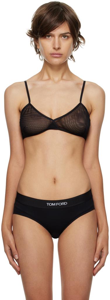 Tom Ford Black Semi-Sheer Bra