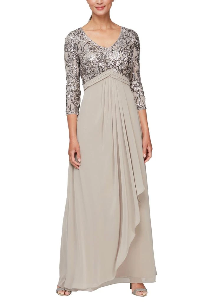 Shop Sequin Three-Quarter Sleeve Evening Gown on Sale at BeyondStyle – Get  76% Off Sequin Three-Quarter Sleeve Evening Gown with Limited-Time Flash  Deals, Exclusive Discounts, and Special Offers. Enjoy Unbeatable Savings on