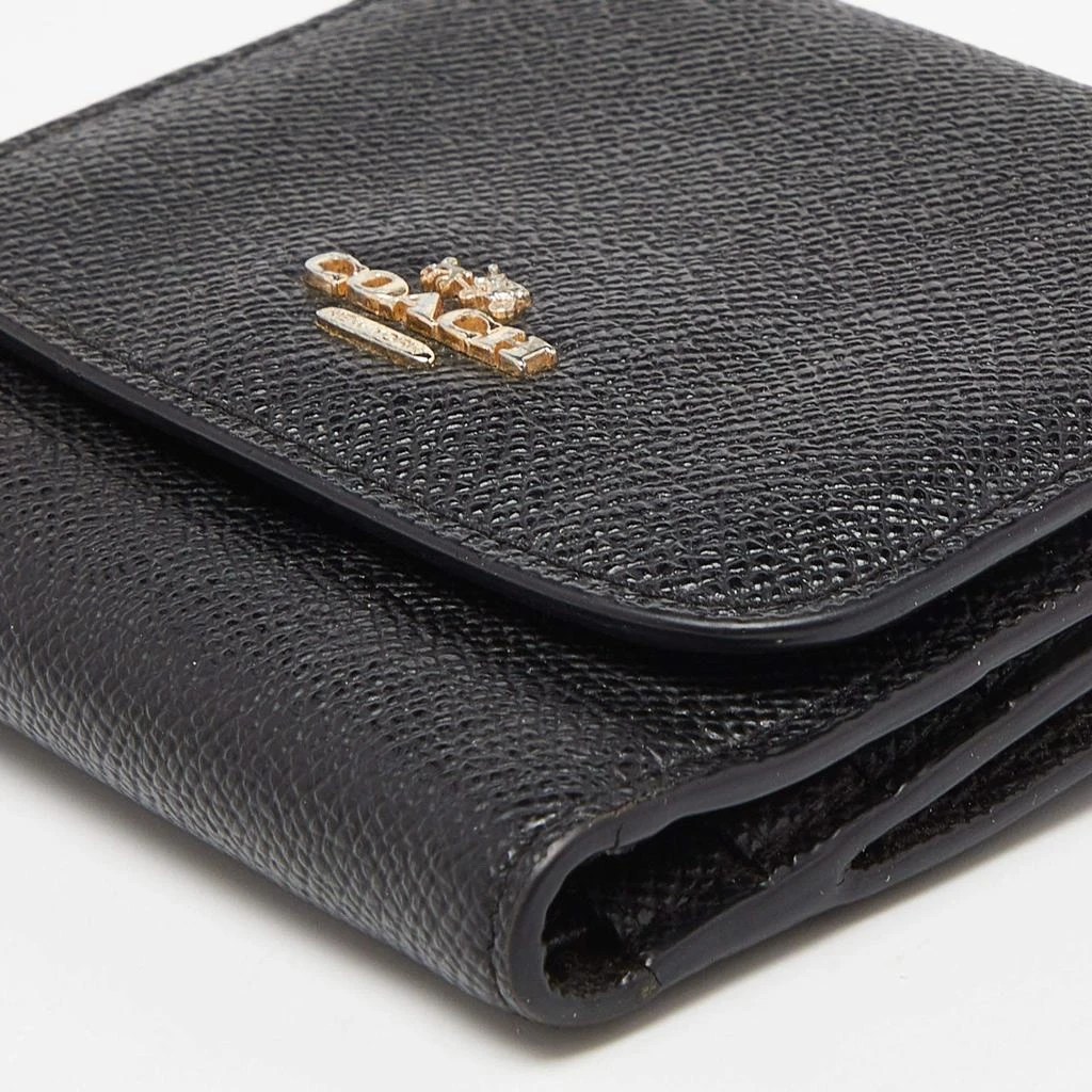 Coach Coach Black Leather Trifold Compact Wallet 10