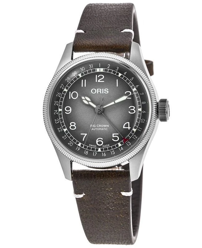 Oris Oris Big Crown Pointer Date Cervo Volante Limited Edition Automatic Grey Dial Leather Strap Men's Watch 01 754 7779 4063-set 1