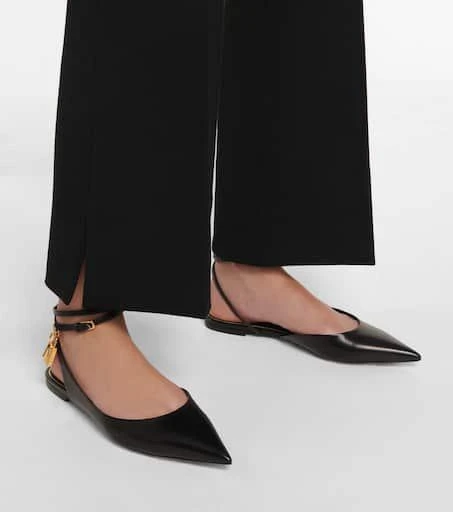 Tom Ford Padlock leather slingback flats 4