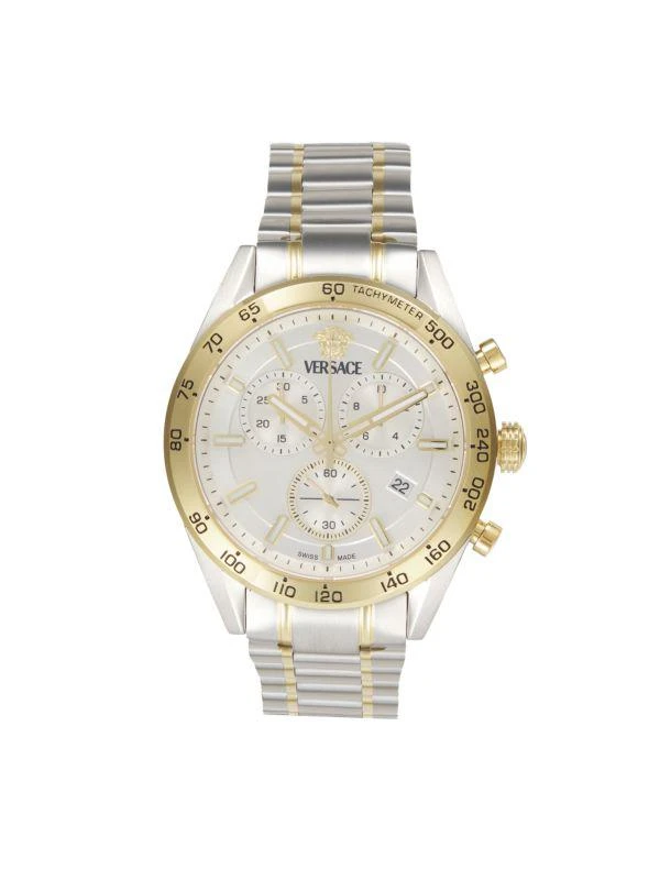 Versace V-Code Two-Tone Stainless Steel Bracelet Watch/41MM 1
