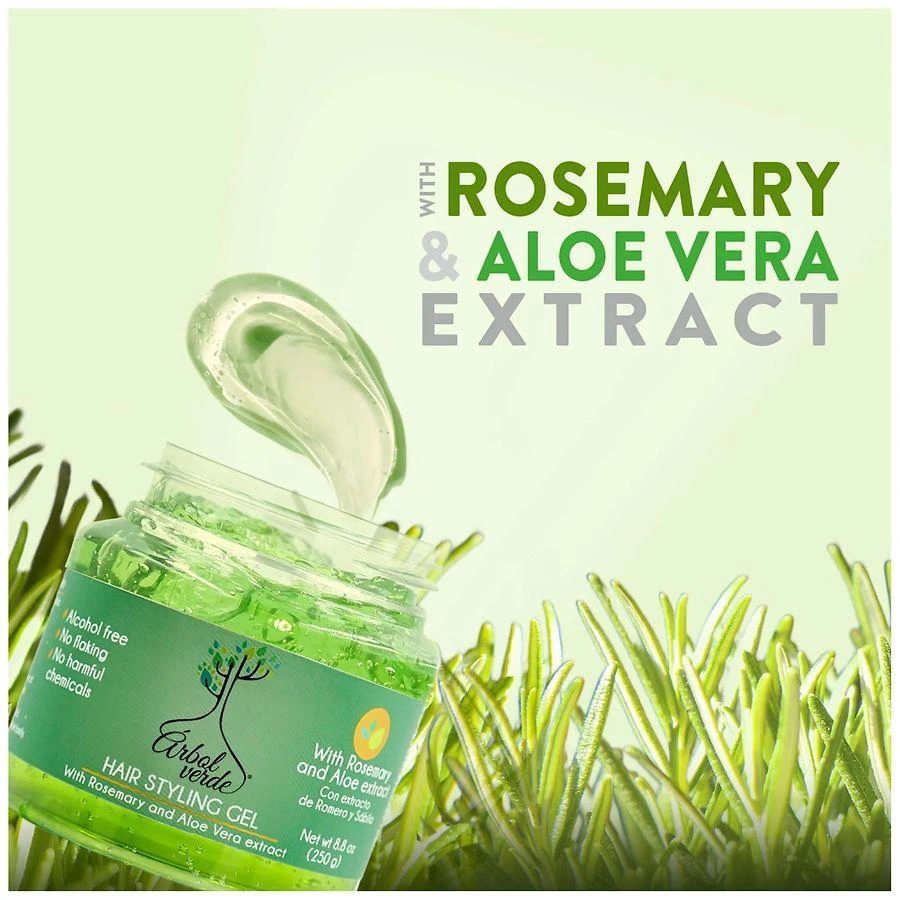 Arbol Verde Rosemary Hair Styling Gel, Long Lasting Hold 3