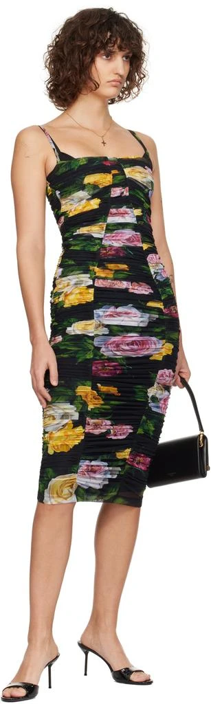 Dolce & Gabbana Multicolor Tulle Slip Midi Dress 4