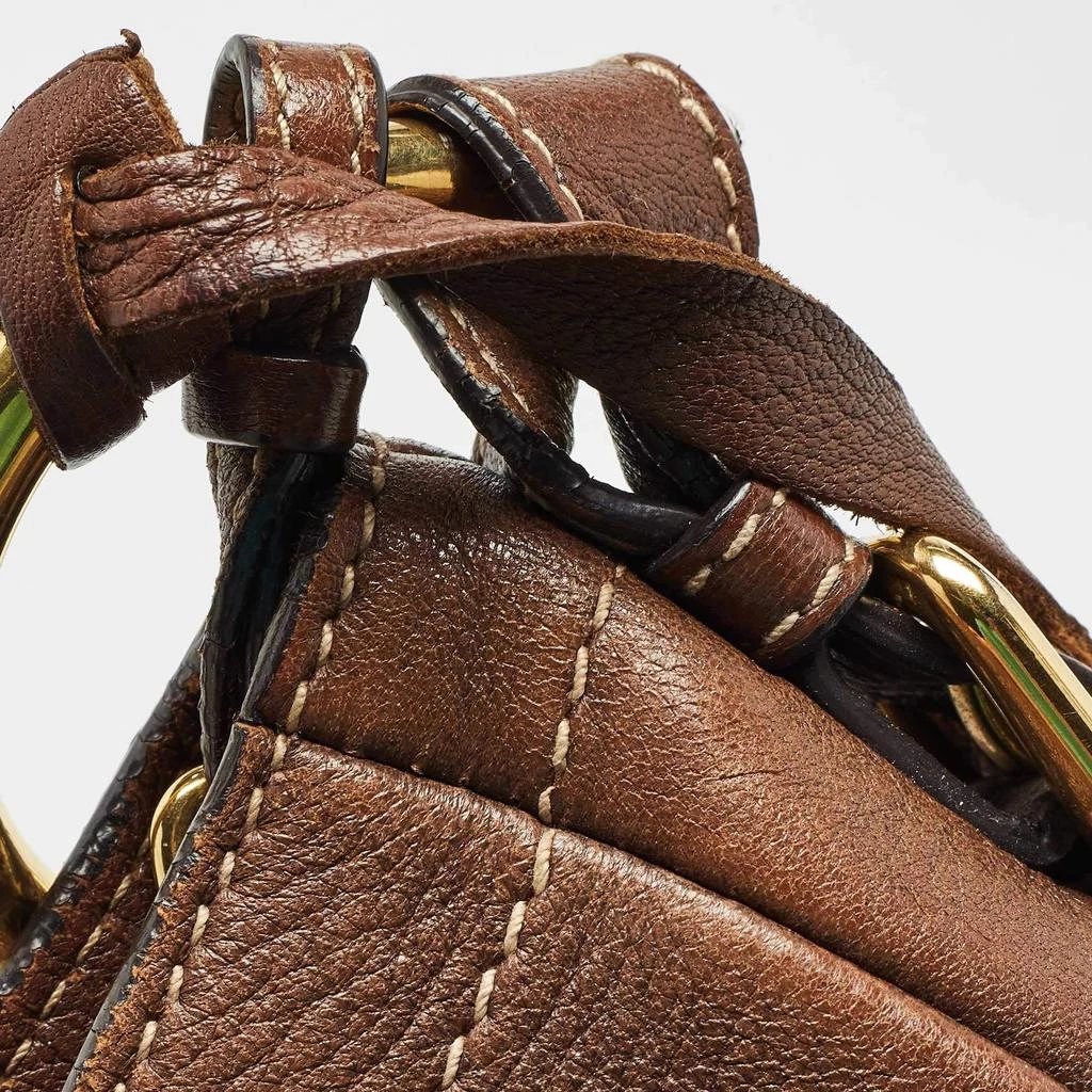 Prada Prada Brown Cervo Leather Side Zip Hobo 10