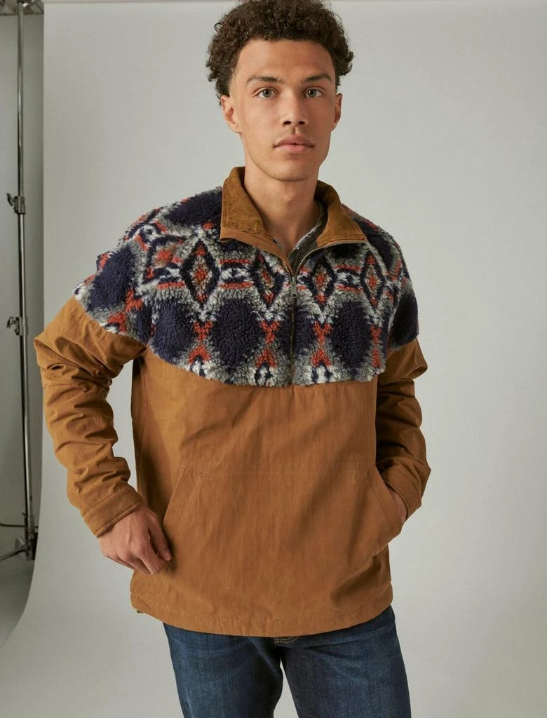 Lucky Brand Men's Faux Shearling Mix Anorak 1