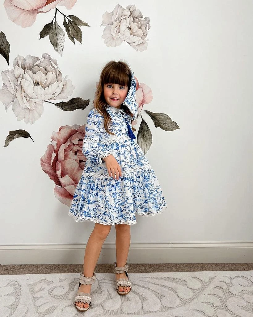 Petite Maison Kids Girl's Jaylin Floral-Print Linen Dress, Size 12M-10 2