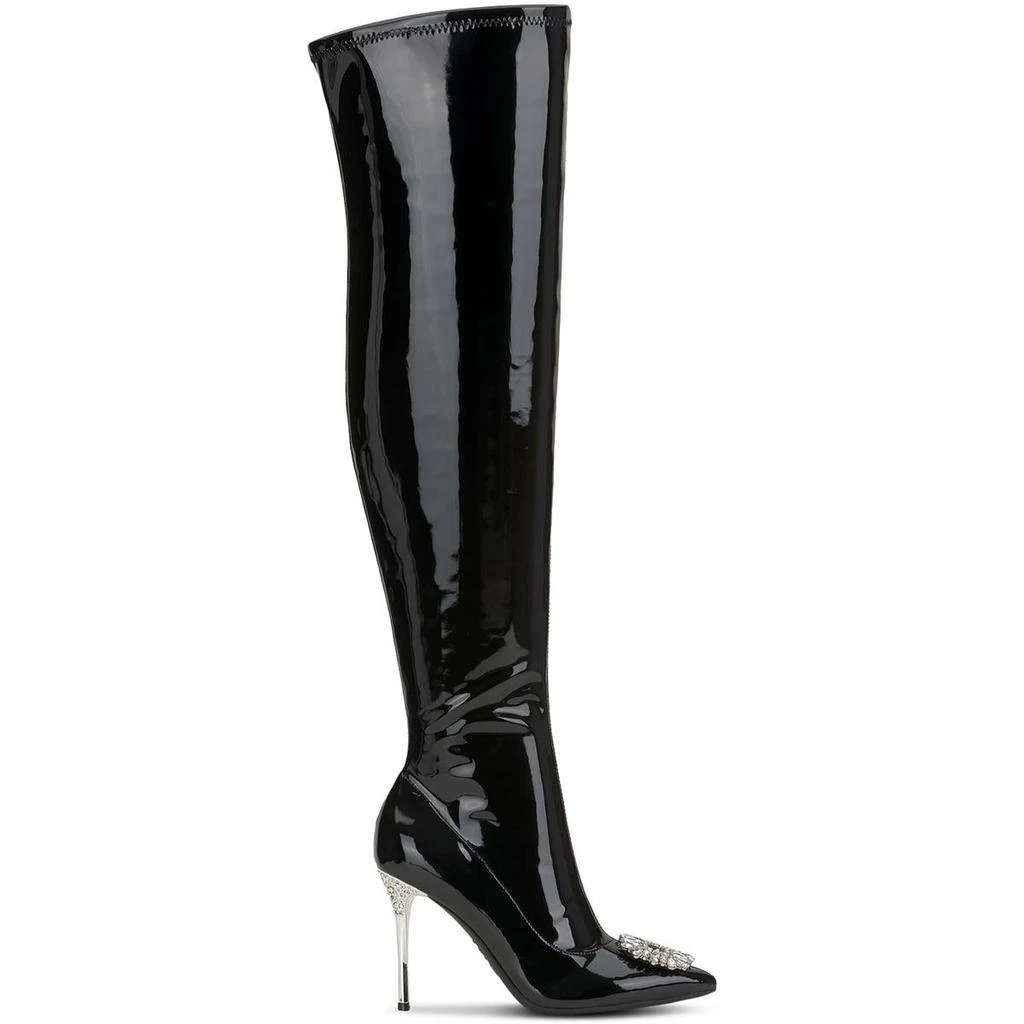 INC International Romina Womens Patent Metallic Thigh-High Boots 2