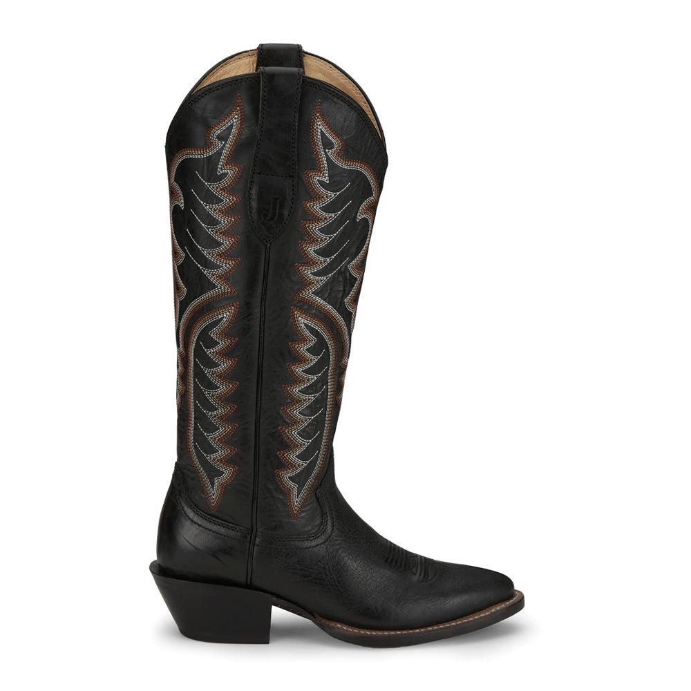Justin Boots Evelyn 15 Inch Embroidered Round Toe Cowboy Boots
