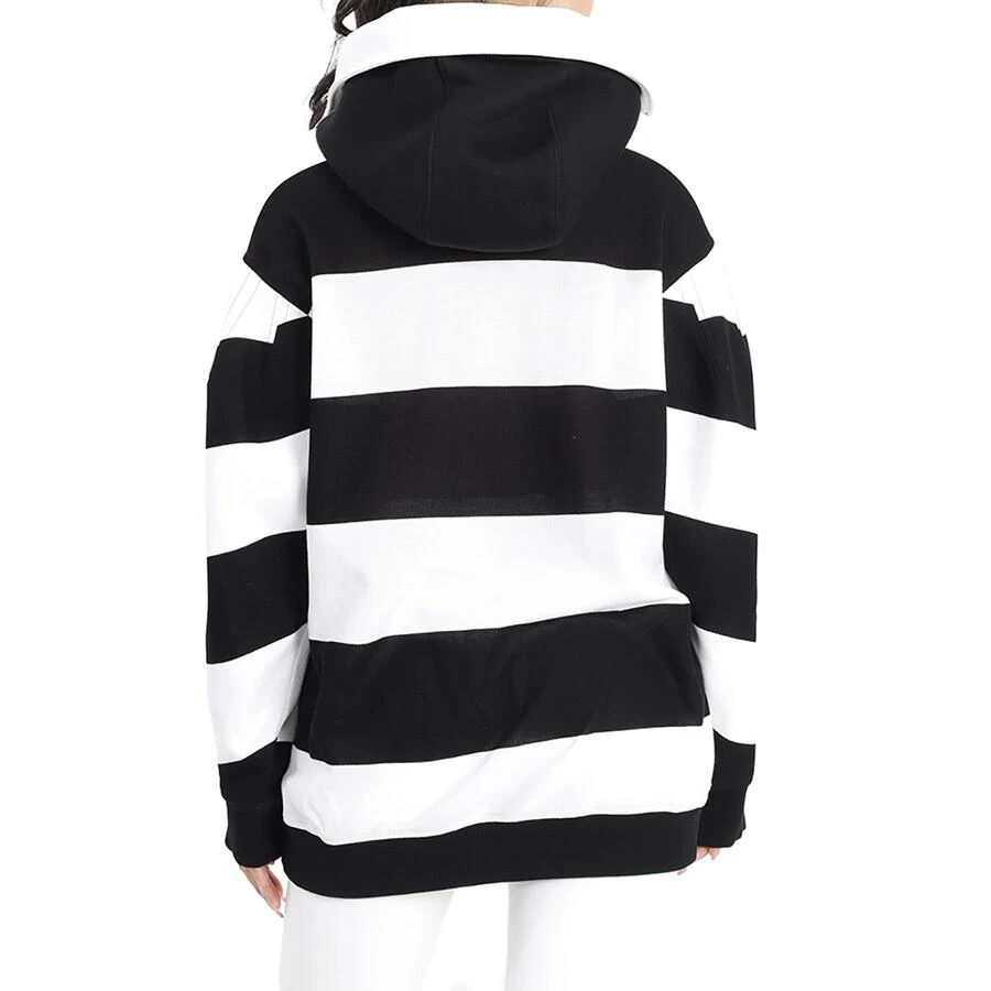 Burberry Cut-out Detail Striped Cotton Hoodie 3
