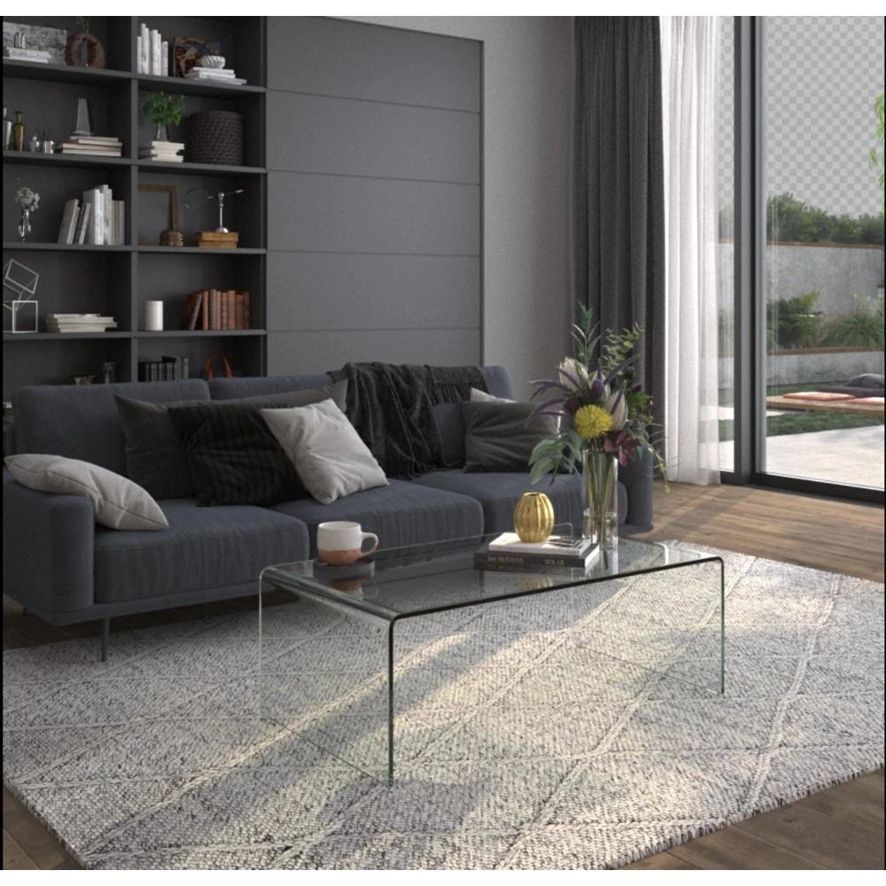 Creative Images Coffee Table, 12Mm Bent Tempered Glass 2