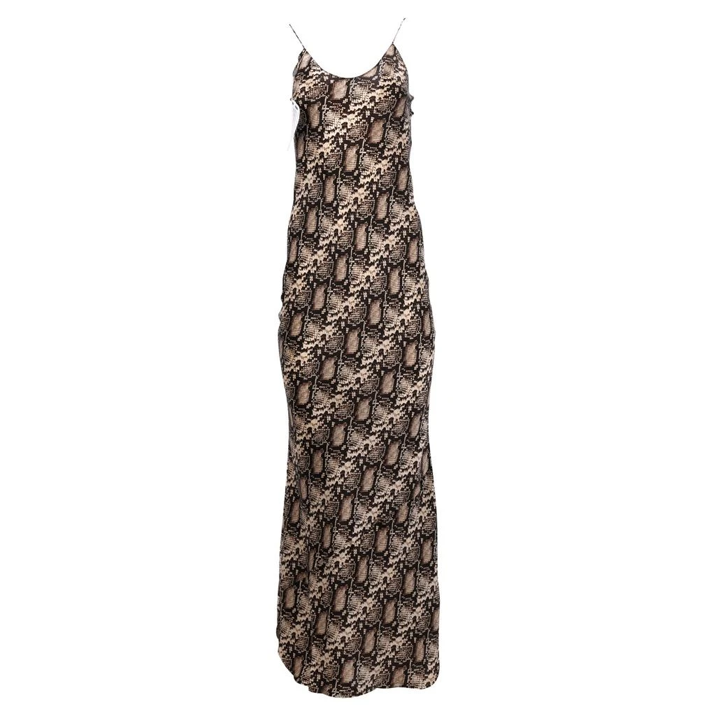 Nili Lotan Nili Lotan Snake Print Maxi Dress in Animal Print Silk 1