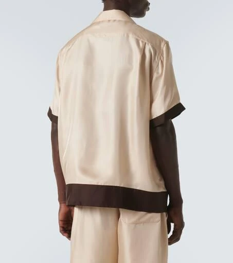 Dolce 
Gabbana Logo silk twill bowling shirt 4