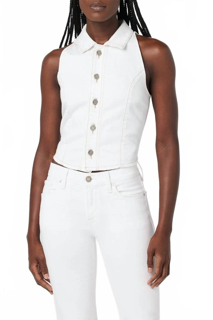 Hudson Halter Vest In White 1