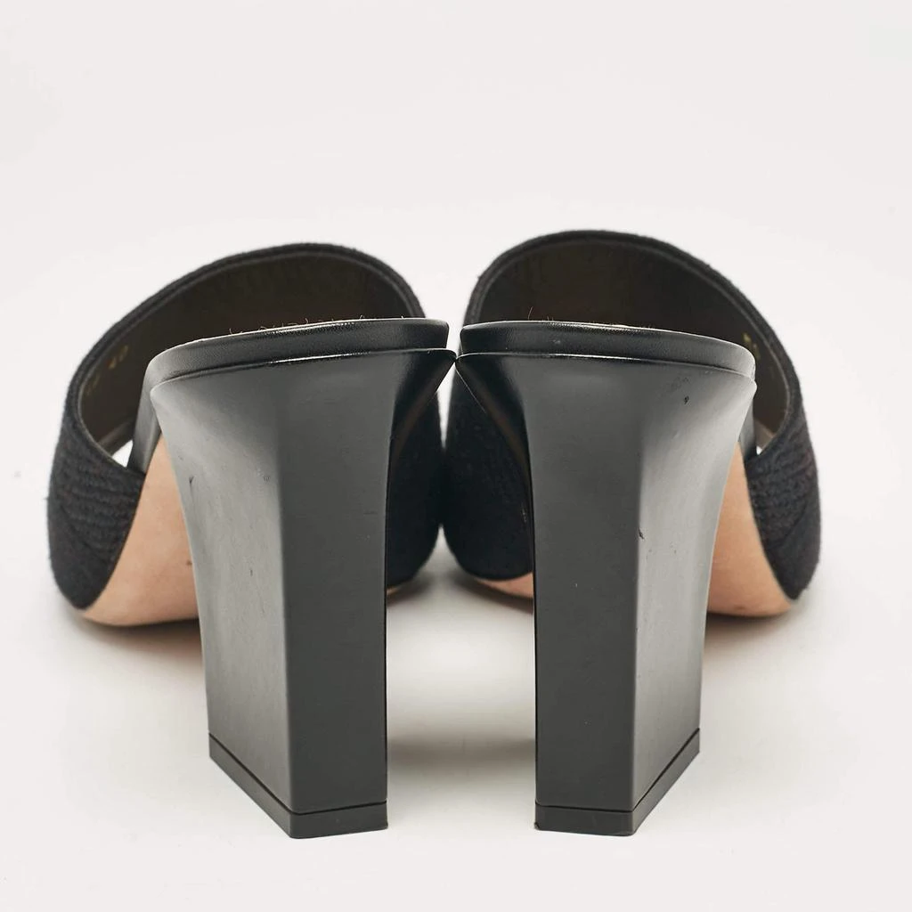 Dior Dior Black Canvas Dway Slide Sandals Size 40 5