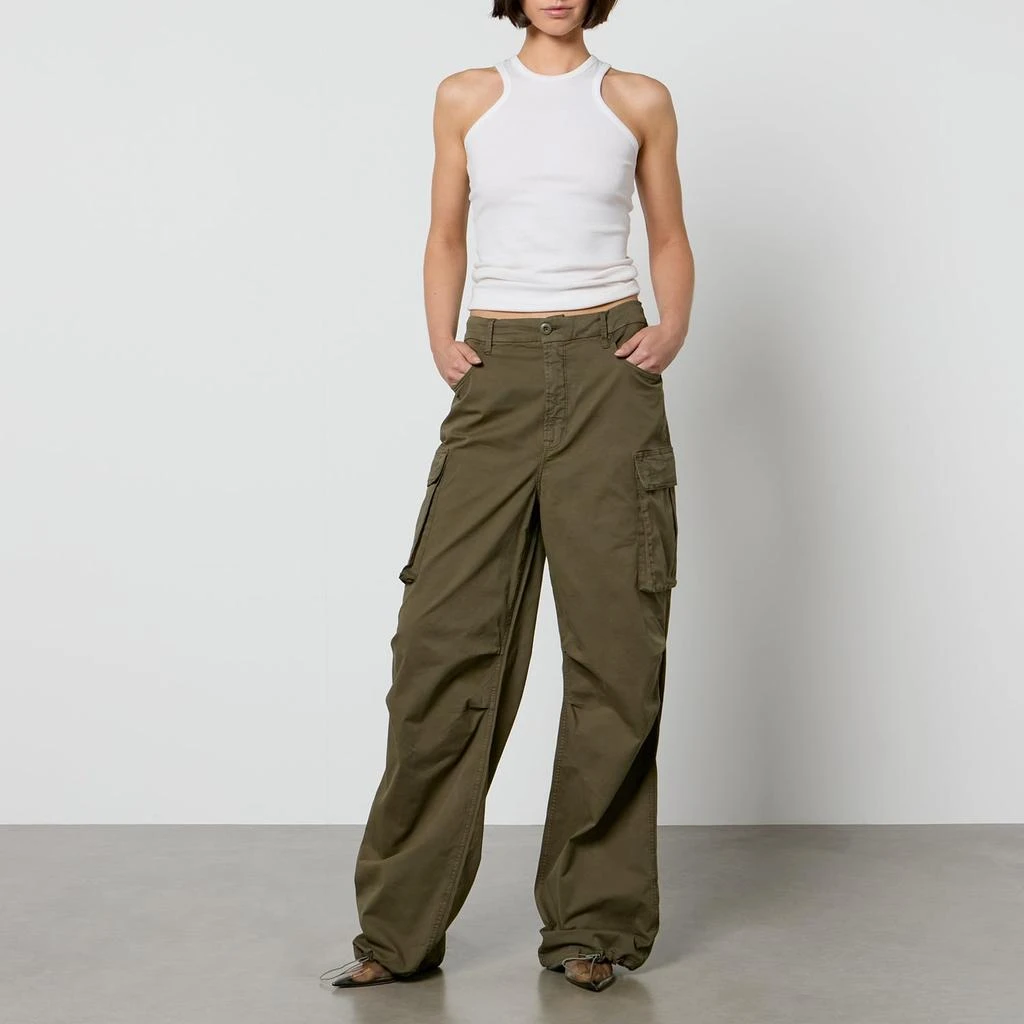 Good American Good American Baggy Cotton-Blend Canvas Cargo Trousers 3