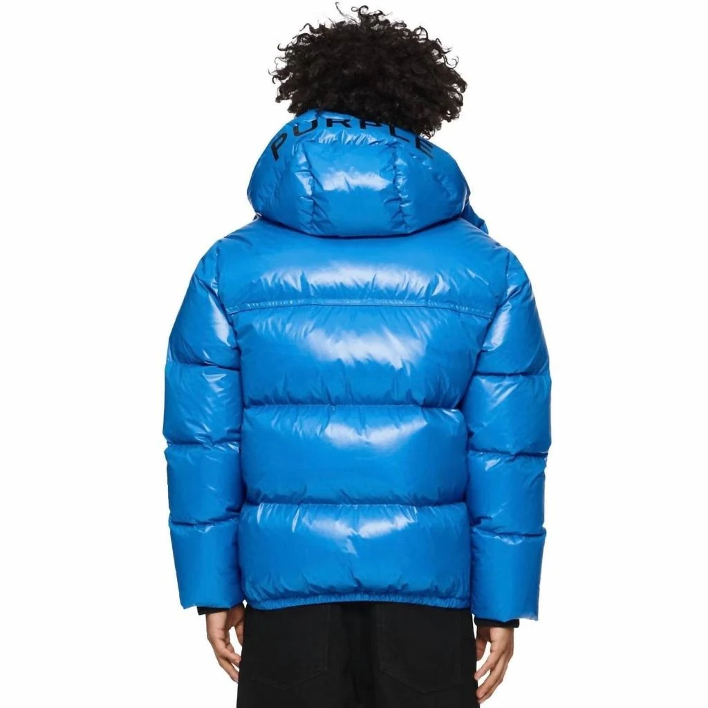 Purple Brand Nylon Down Puffer Jacket In Blue 3