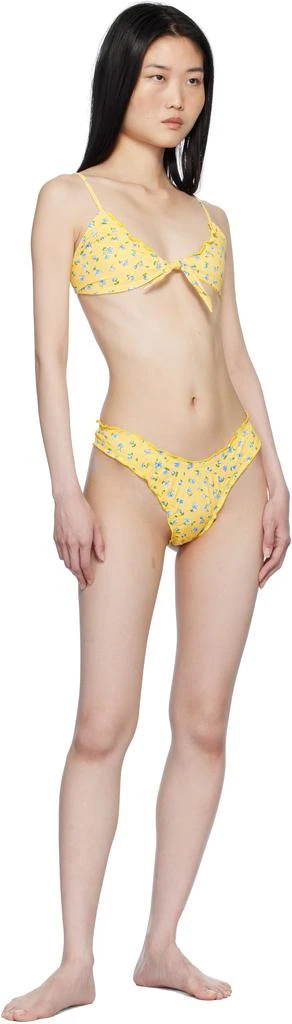 Frankies Bikinis Yellow Maison Floral Skimpy Bikini Top 4