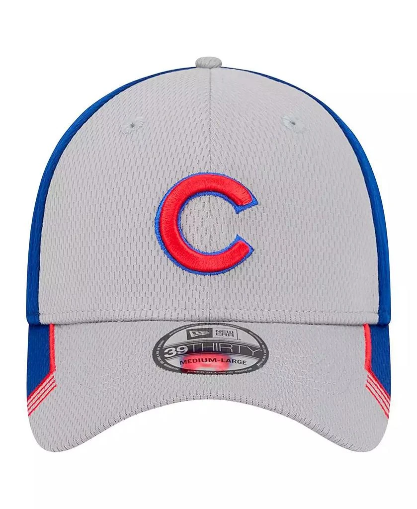 New Era Men's Gray/Royal Chicago Cubs Visor Trim 39THIRTY Flex Hat 3