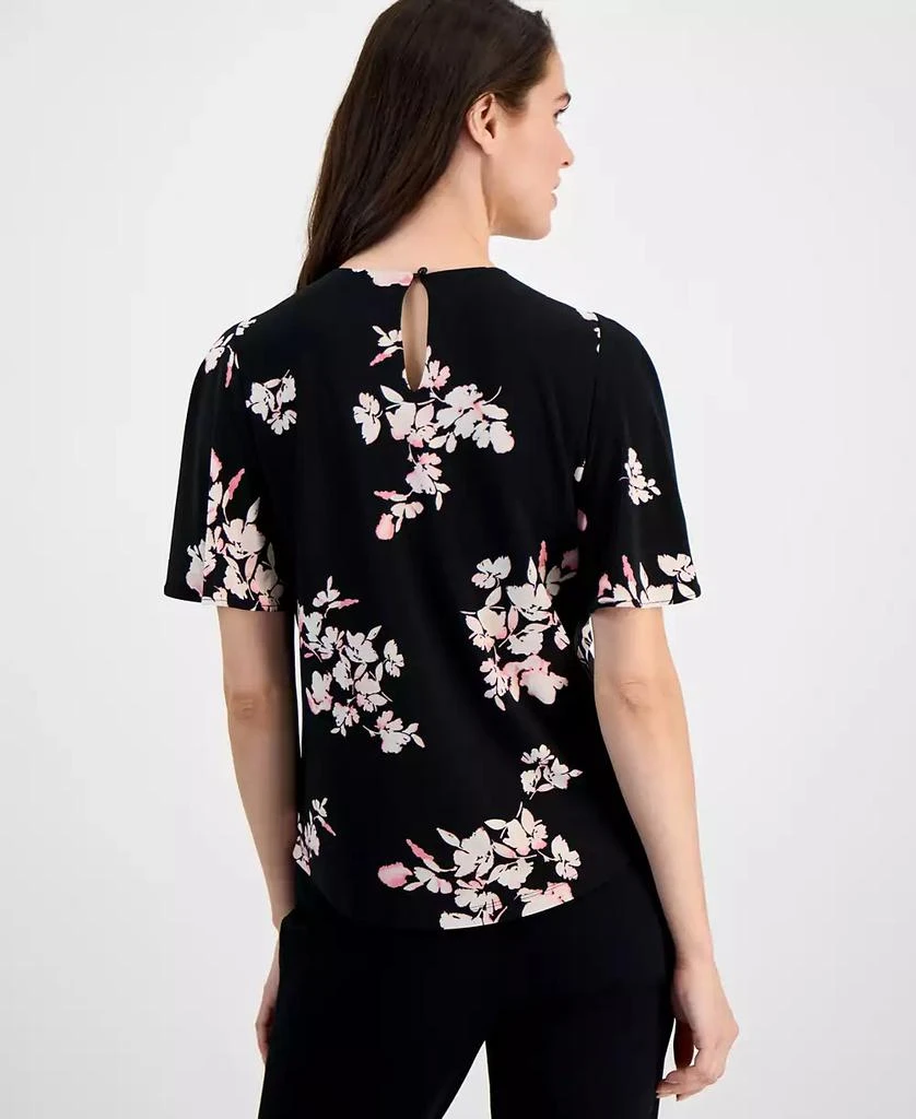 Anne Klein Women's Printed Short-Bell-Sleeve Blouse 2