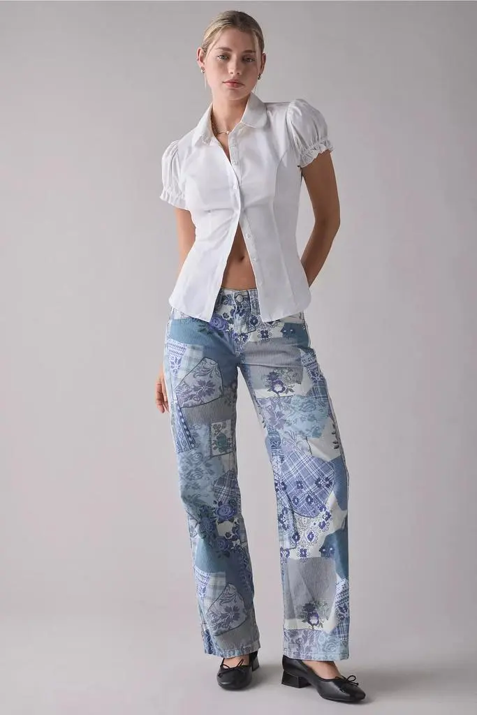 BDG BDG Kayla Cotton Canvas Low-Rise Pants