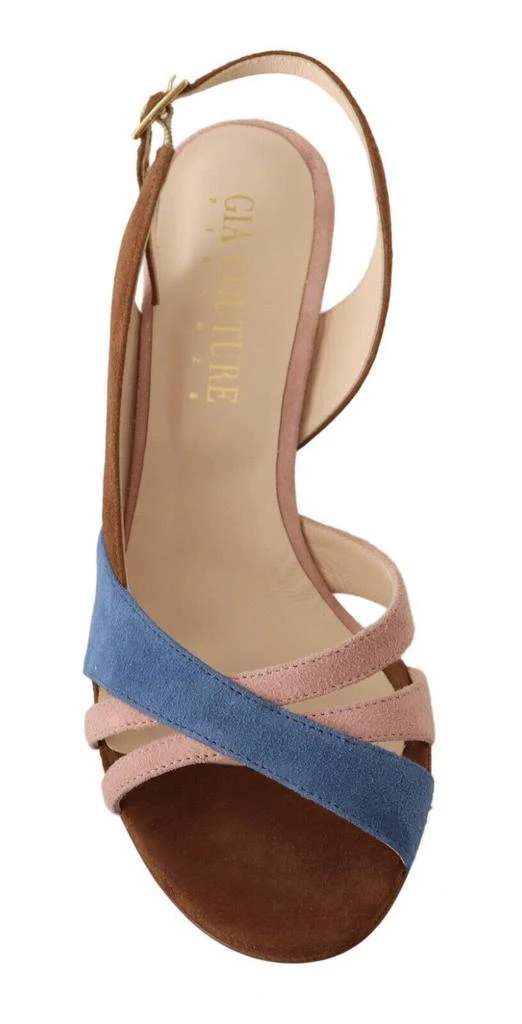 Gia Couture GIA COUTURE Suede Leather Slingback Heels Sandals Women's Shoes 4