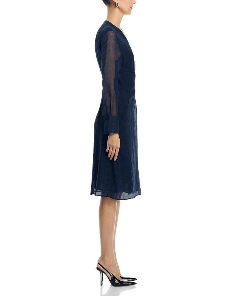 Hugo Boss Dosala Surplice Long Sleeve Wrap Dress 5