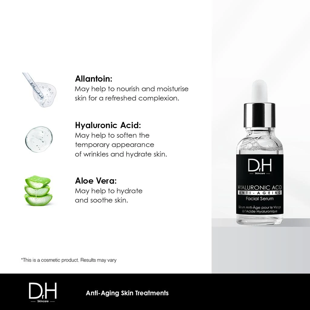 skinChemists Dr H Anti-Aging Hyaluronic Acid Facial Serum 1.01 fl oz 5