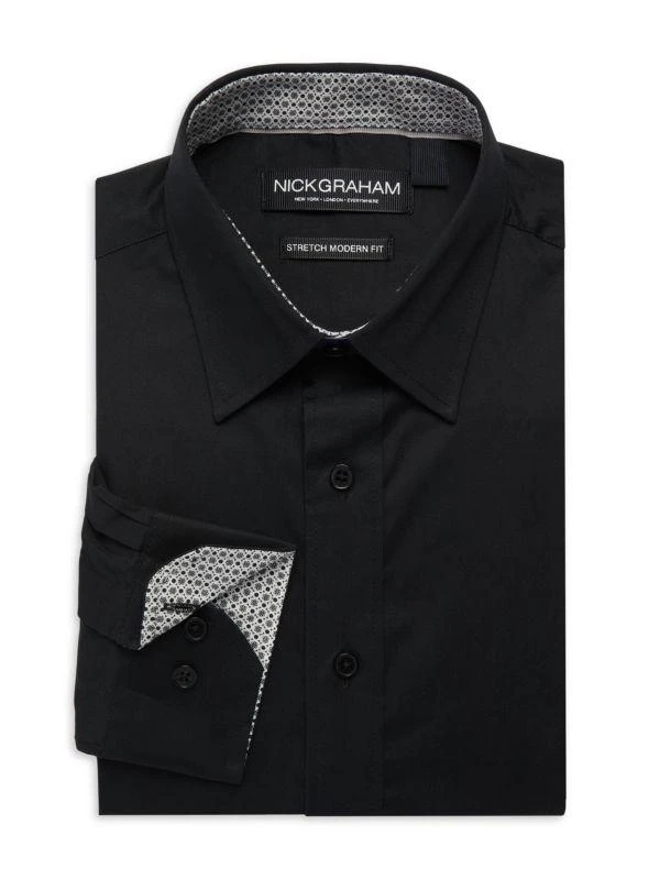 Nick Graham Modern Fit Solid Dress Shirt 1