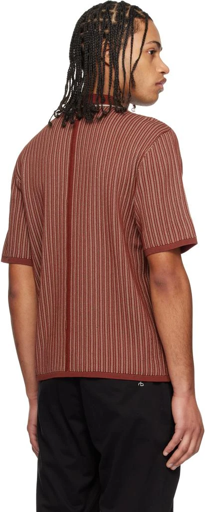 Rag & Bone Burgundy Harvey Knit Camp Shirt 3