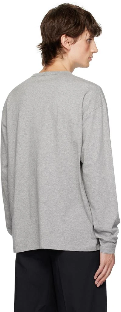 Maison Kitsune Gray Fox Head Long Sleeve T-Shirt 3