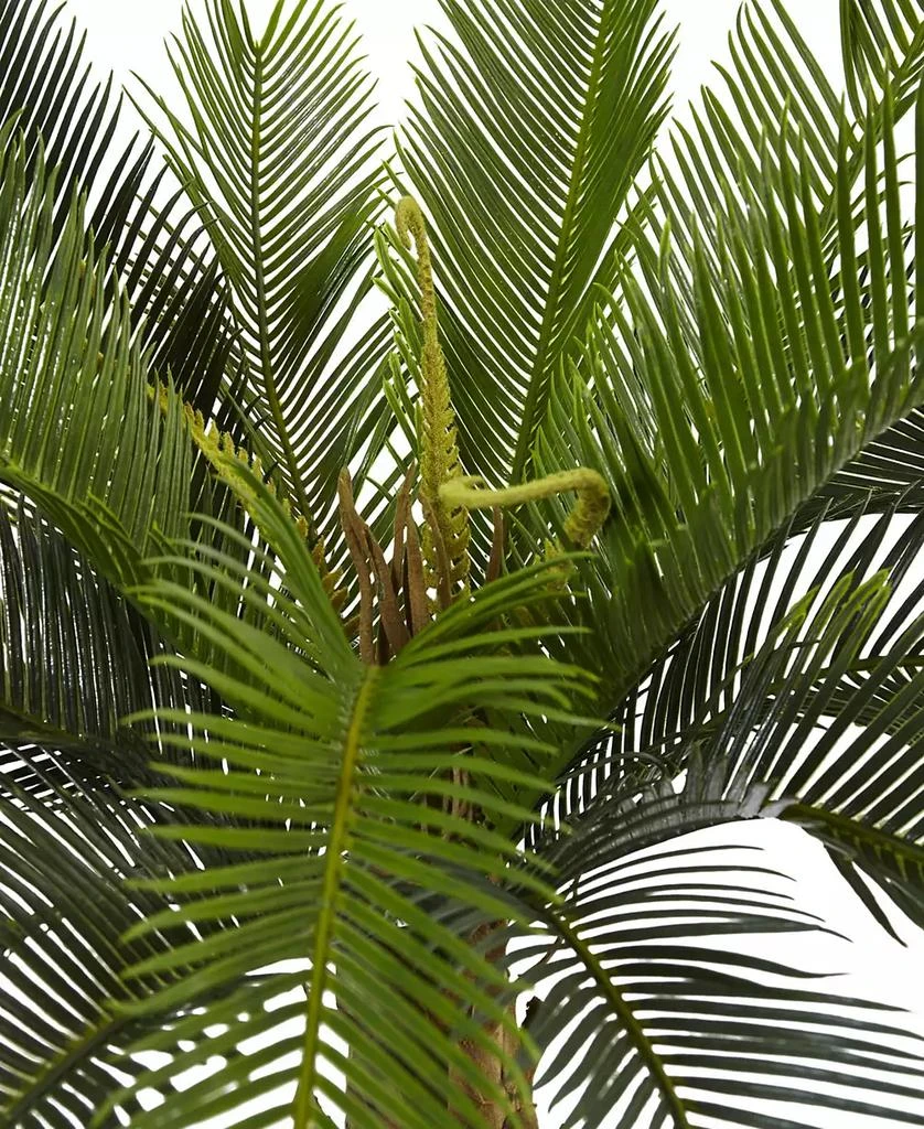 NEARLY NATURAL 3' Cycas Artificial Tree in Wood Planter 6