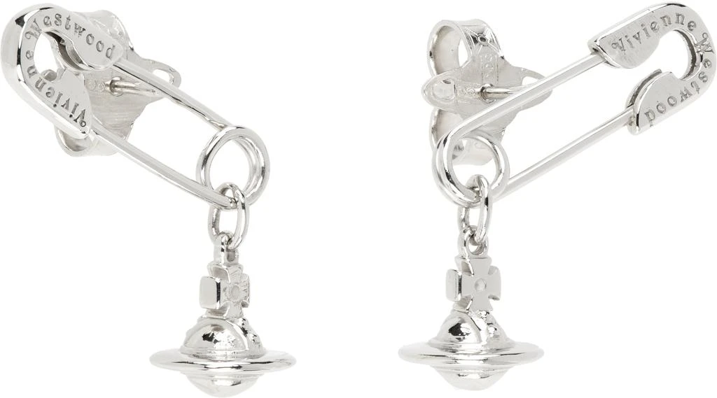 Vivienne Westwood Silver Safety Pin Earrings 2