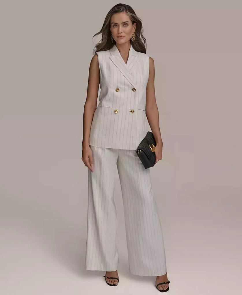 Donna Karan Women's Double-Breasted Pinstripe Vest 4