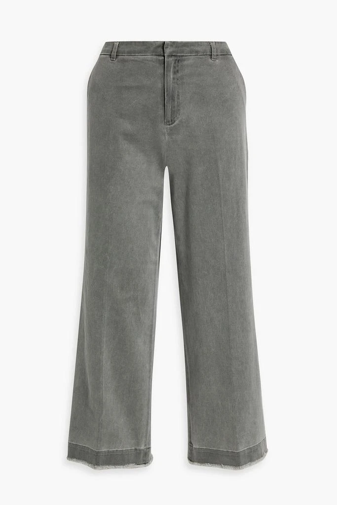 ATM Anthony Thomas Melillo Cropped cotton-blend twill wide-leg pants 1