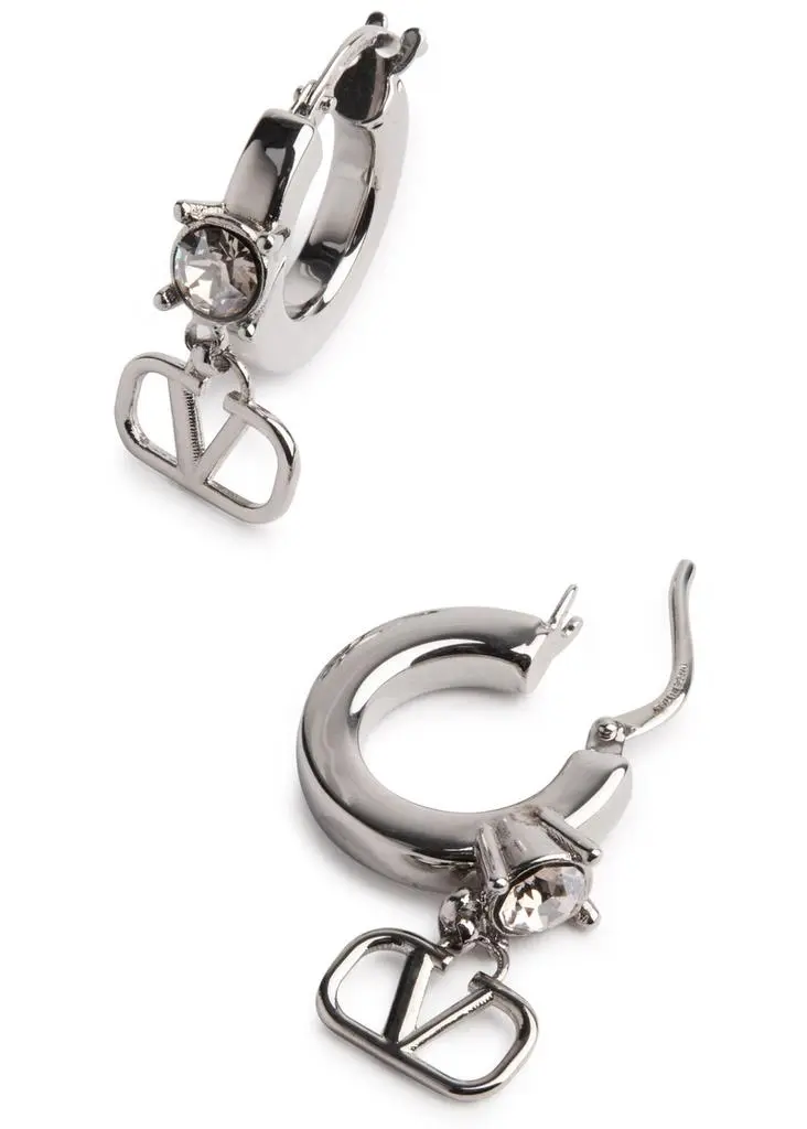 Valentino VLogo crystal-embellished drop earrings 3