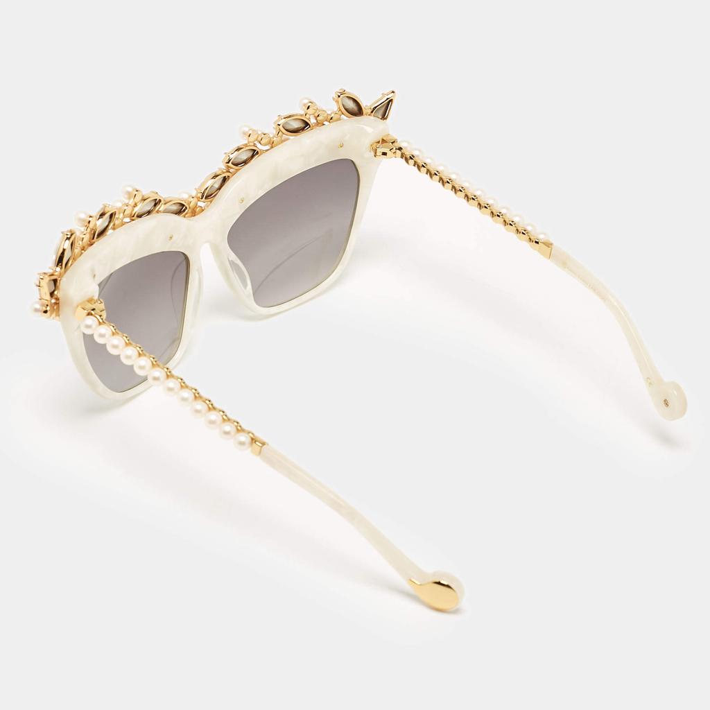 Anna-Karin Karlsson Anna-Karin Karlsson White/Grey Gradient Tears of The Moon Cat-Eye Sunglasses